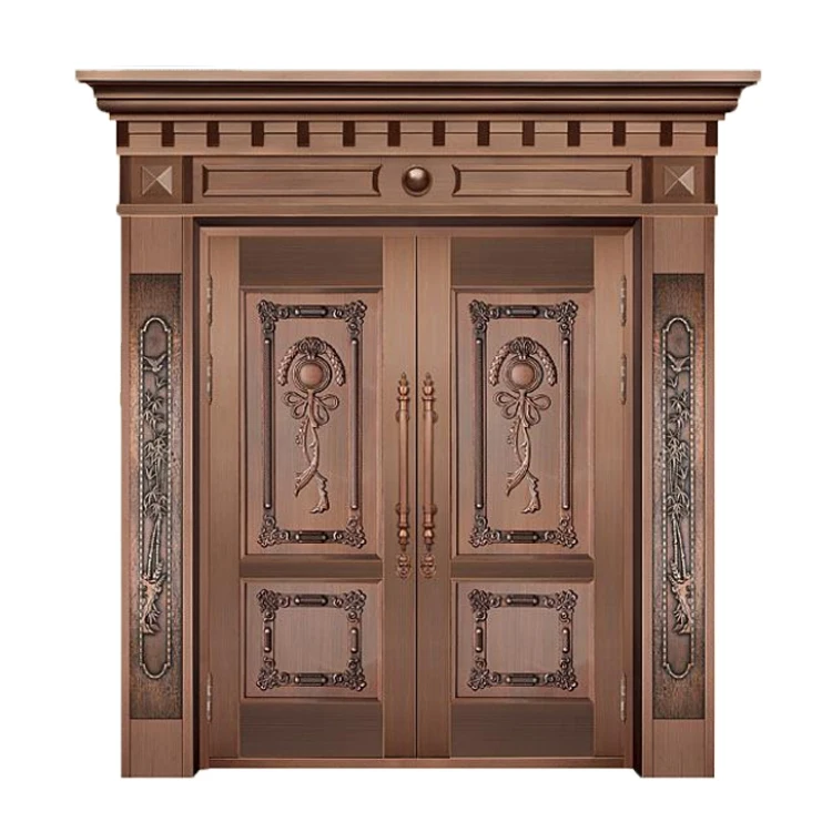 Modern House Exterior Double Door Pure Copper Door Villa Entry Front Door Design Buy High Quality Security Doors Front Door Design Main Entrance