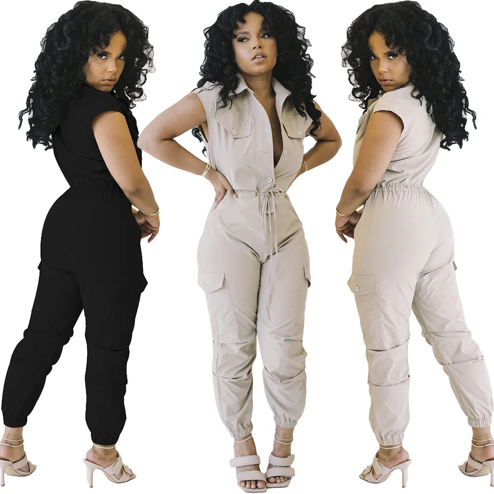 B54500A Cross-border new style women fashion overalls casual sleeveless jumpsuit, Shown
B54500A Cross-border new style women fashion overalls casual sleeveless jumpsuit, Shown