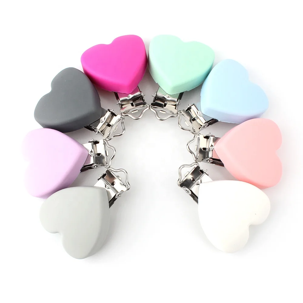Wholesale Heart Shaped Silicone Pacifier holder Clip -Silicone Clip silicone baby teething pacifier clips
Wholesale Heart Shaped Silicone Pacifier holder Clip -Silicone Clip silicone baby teething pacifier clips