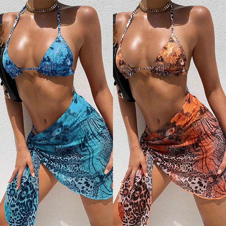 DUODUOCOLOR Summer fashion new style printed backless sports swimwear sexy bikini leopard three piece women set D10369
DUODUOCOLOR Summer fashion new style printed backless sports swimwear sexy bikini leopard three piece women set D10369
