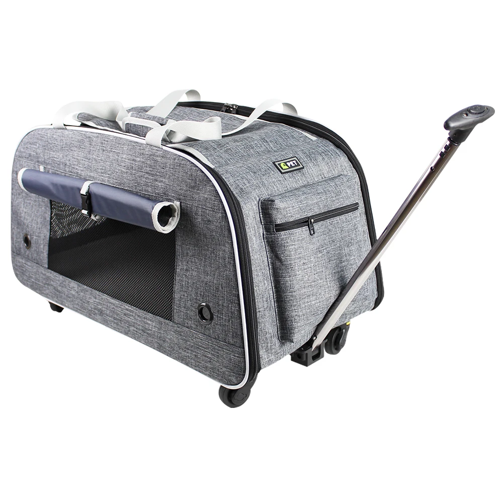 Travel breathable pet bag soft high-quality dog handbag fashionable wheeled convenient handbag
Travel breathable pet bag soft high-quality dog handbag fashionable wheeled convenient handbag