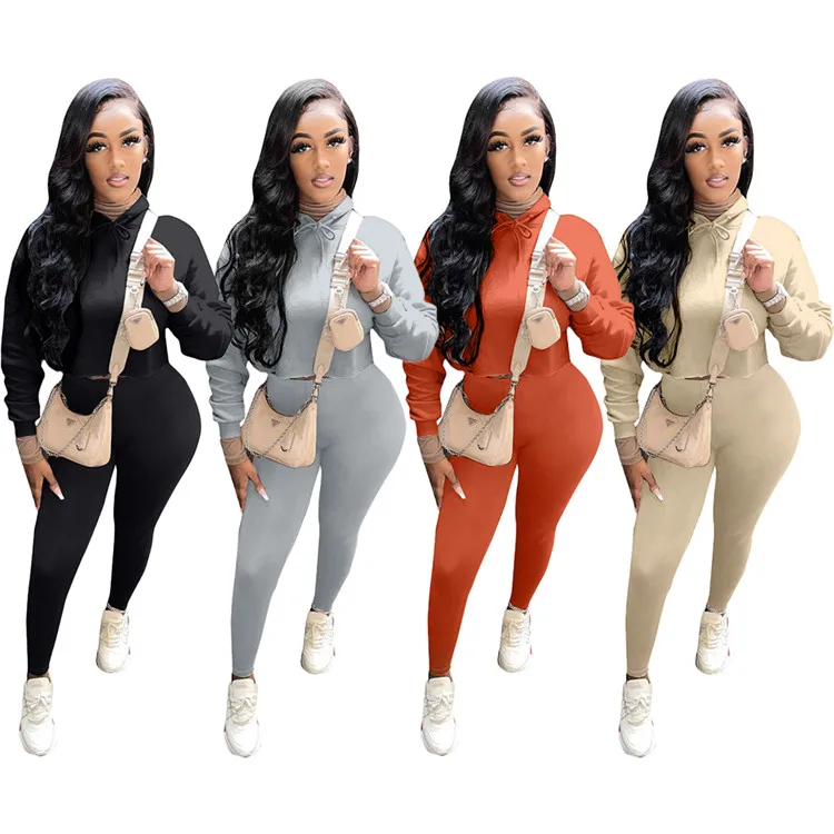Custom Logo Casual Ladies Outfits Hooded Crop Tops Long Sleeve Winter Women Two Piece Sweat Sets, Picture shown
Custom Logo Casual Ladies Outfits Hooded Crop Tops Long Sleeve Winter Women Two Piece Sweat Sets, Picture shown