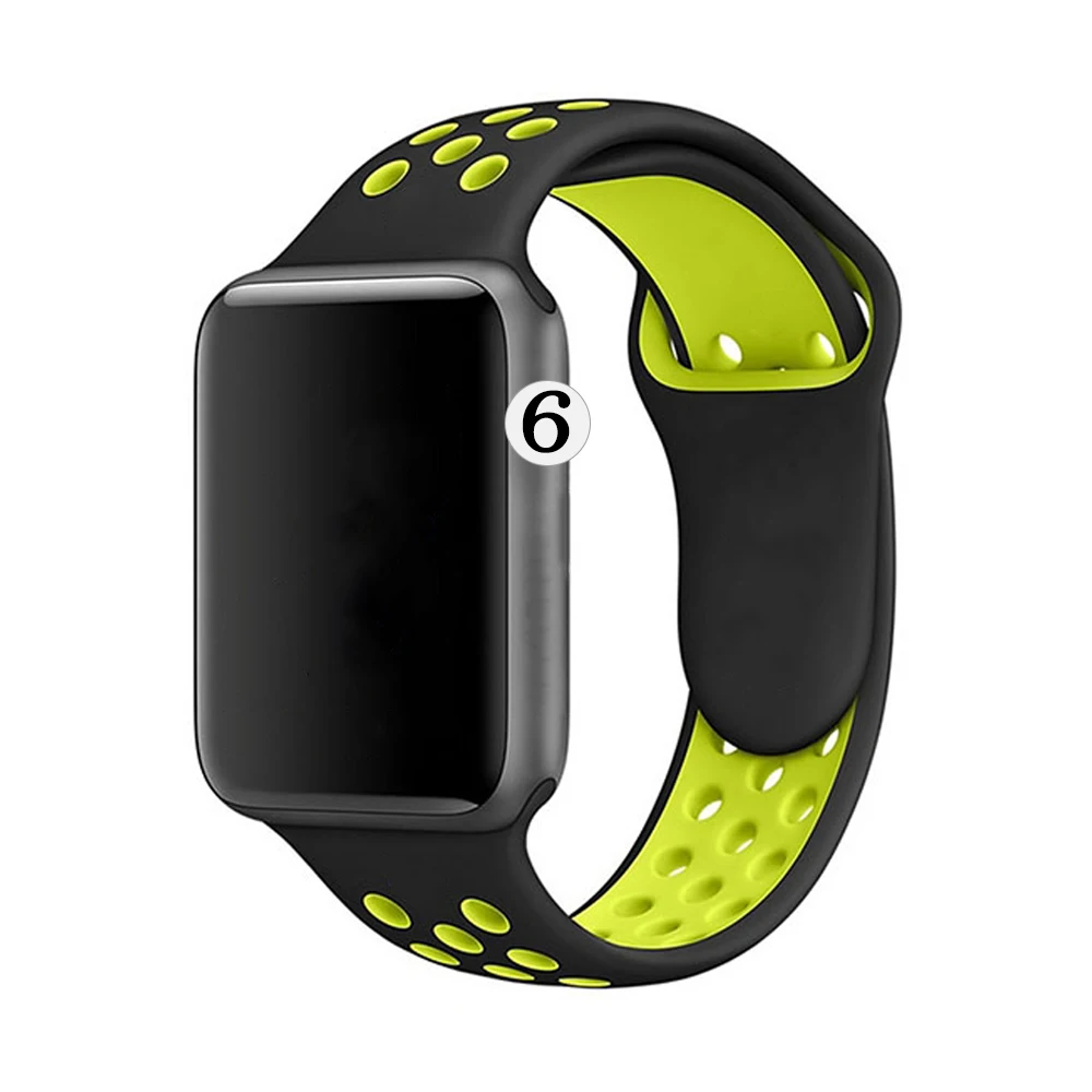Double Sports Silicone Breathable Watch Strap For Apple Watch Band Series SE 6 5 4 3 2 1, Customized
Double Sports Silicone Breathable Watch Strap For Apple Watch Band Series SE 6 5 4 3 2 1, Customized