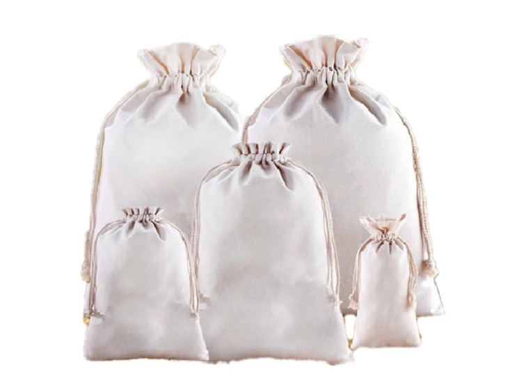 sale promotion eco-friendly reusable drawstring cotton gift bag