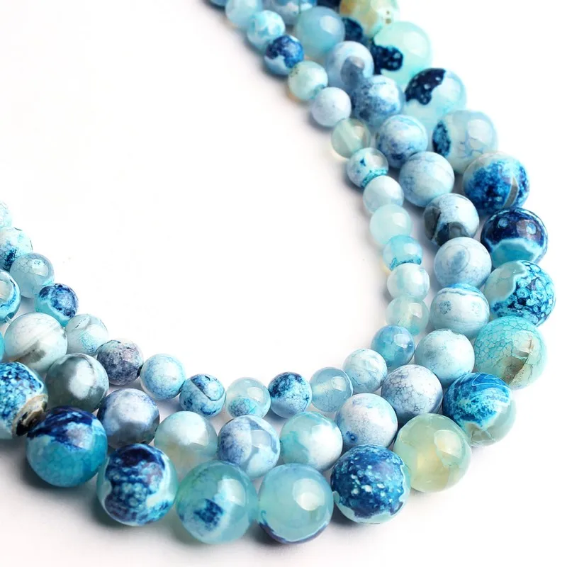 Wholesale 15 Inch Blue Fire Dragon Veins Agates Stone Round Loose Beads for Diy Bead Bracelet Necklace
Wholesale 15 Inch Blue Fire Dragon Veins Agates Stone Round Loose Beads for Diy Bead Bracelet Necklace