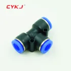 PE E Type 6mm Tee Tube Pneumatic Connector, Quick Connect Plastic Joints,Air Hose Fittings Types