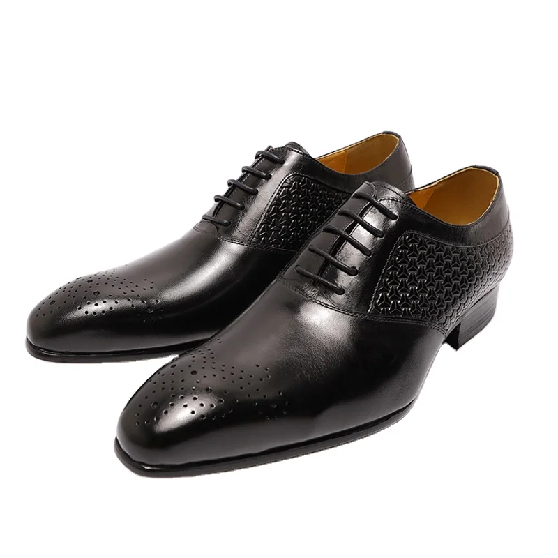 Wholesale Pointed Toe Men Genuine Leather Shoes With Lace Low Up Black Formal Business Dress Shoes, Black, brown or customize
Wholesale Pointed Toe Men Genuine Leather Shoes With Lace Low Up Black Formal Business Dress Shoes, Black, brown or customize
