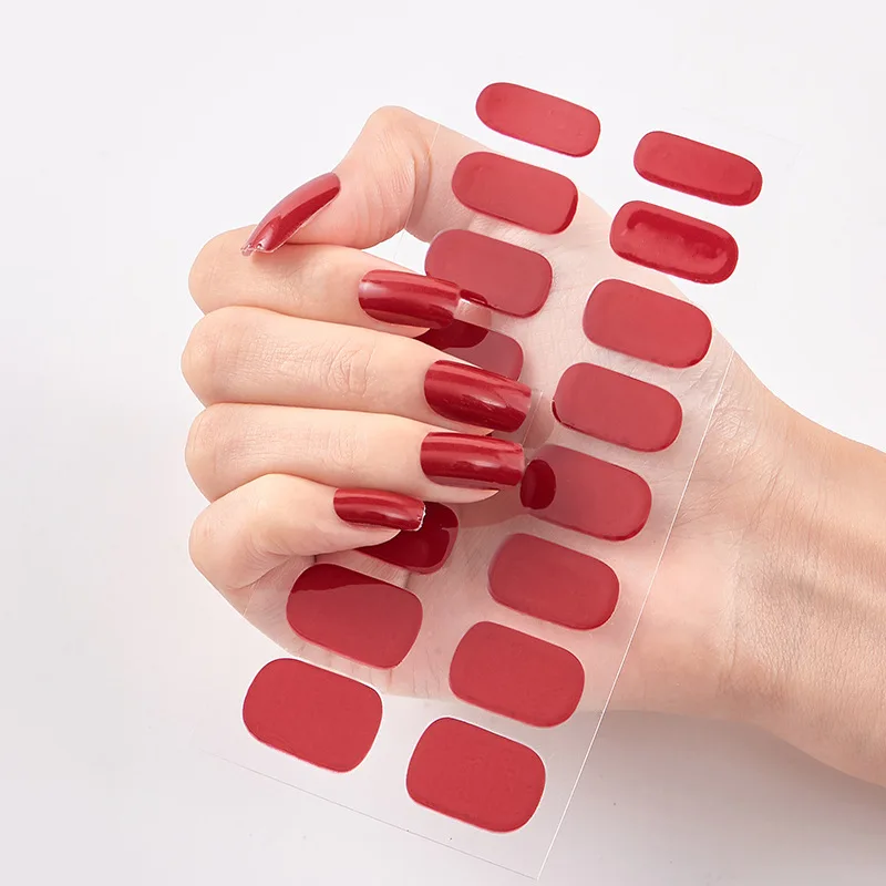 Whole Sale Long Lasting Nail Strip Wrap Solid Color Semi Cured Gel Nail Sticker, Picture
Whole Sale Long Lasting Nail Strip Wrap Solid Color Semi Cured Gel Nail Sticker, Picture
