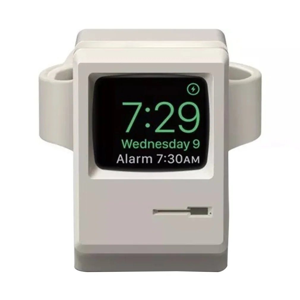 

Retro Charger Base Dock Compact Holder Stand For Apple Watch Series 38mm 42mm 40mm 44mm Charging Docking Desktop