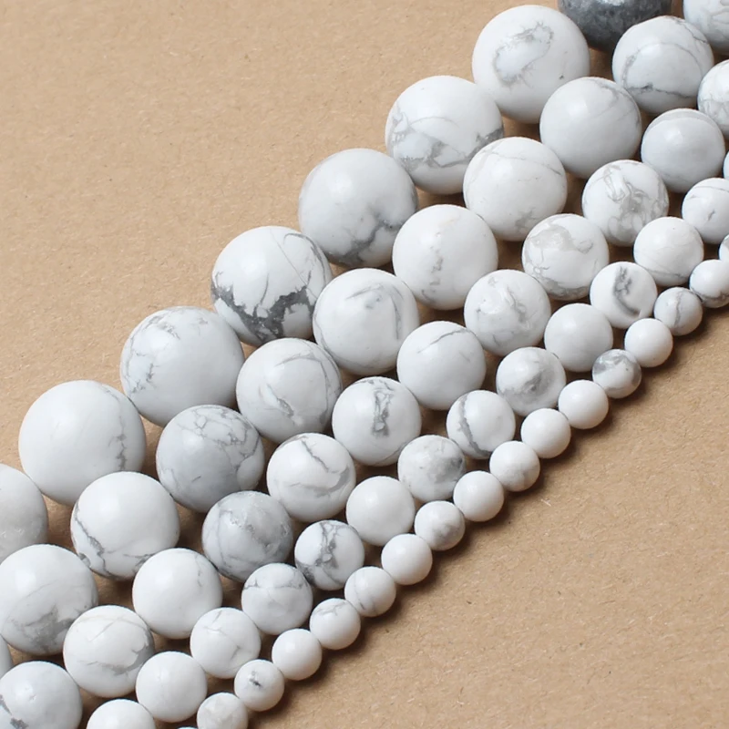 Wholesale 4/6/8/10/12MM Natural Round Smooth White Howlite Loose Stone Beads For Jewelry DIY Design Making
Wholesale 4/6/8/10/12MM Natural Round Smooth White Howlite Loose Stone Beads For Jewelry DIY Design Making