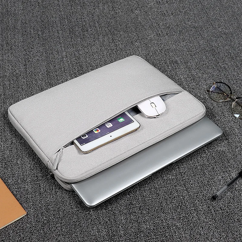 

Laptop Tablet Case Notebook Case For 13 14 15 inch Mackbook Pro Protect PU Leather Slim Laptop Pouch Laptop Sleeve, Light grey, khaki, black