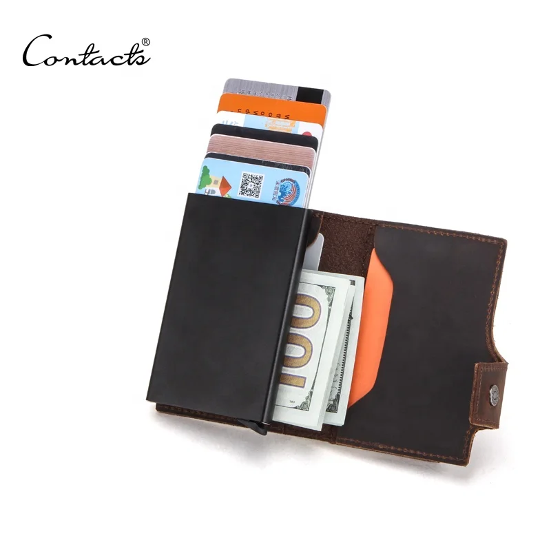 dropship CONTACTS coffee color small wallet wholesale black pop up metal case box for 7 cards mens cardholder with coin pocket
dropship CONTACTS coffee color small wallet wholesale black pop up metal case box for 7 cards mens cardholder with coin pocket