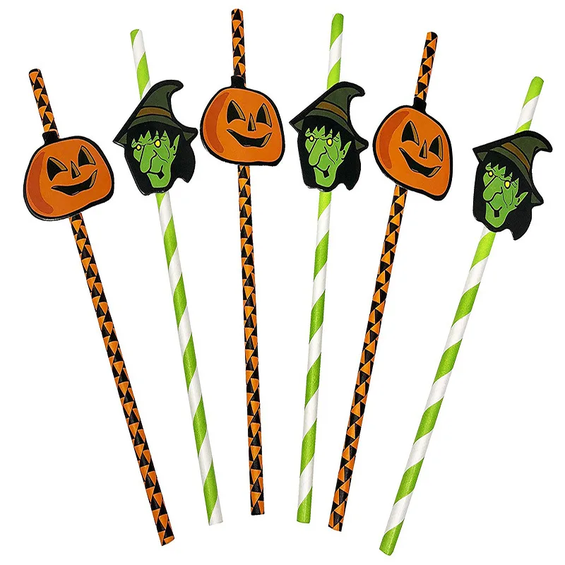 Factory Colorful Food Grade Halloween Paper Straws Drinking Disposable, Customized color
Factory Colorful Food Grade Halloween Paper Straws Drinking Disposable, Customized color