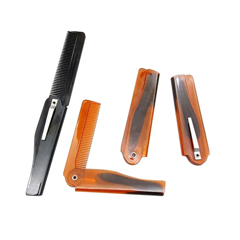 Travel Business Portable knife-type Customized Folding Men Plastic Beard Comb, Black/orange
Travel Business Portable knife-type Customized Folding Men Plastic Beard Comb, Black/orange