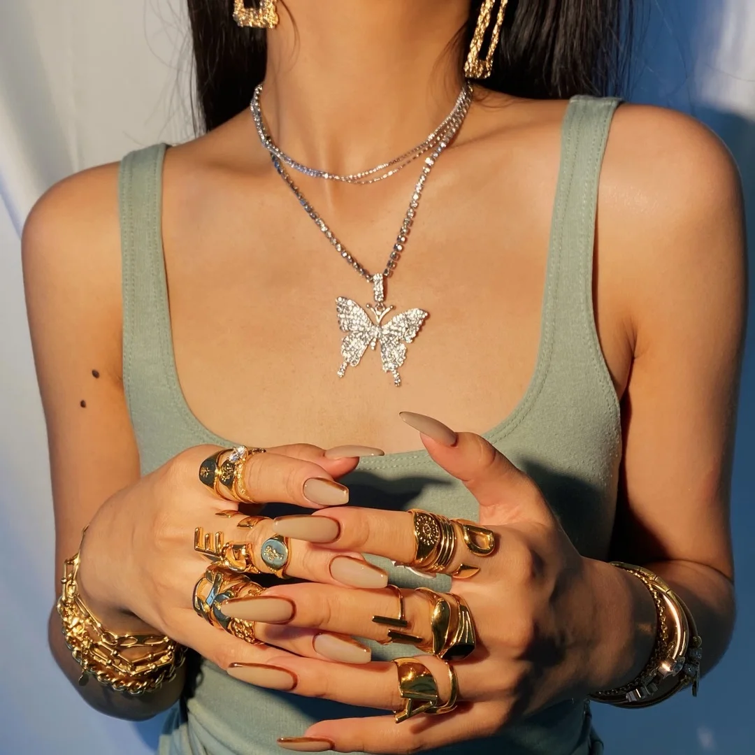 Dylam Fashion Classical Simple Gold Plated Snake Daisy Cool Jewelry 2021 Ring Set Stainless Steel Rings Jewelry Women, Gold color
Dylam Fashion Classical Simple Gold Plated Snake Daisy Cool Jewelry 2021 Ring Set Stainless Steel Rings Jewelry Women, Gold color