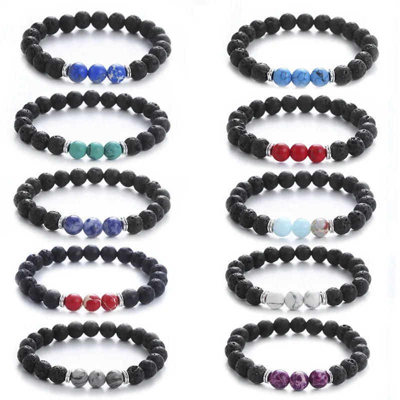 Yiwu Wholesale Cheap Bracelet Sets Lava Beads New Style Lava Bead Adjustable Bracelets For Man and Woman, Black and gold
Yiwu Wholesale Cheap Bracelet Sets Lava Beads New Style Lava Bead Adjustable Bracelets For Man and Woman, Black and gold