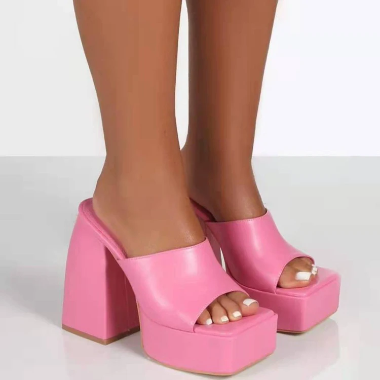 Lady Platform Shoes New Arrivals 2022 Unique Heels For Women Square Toe Slip-on Chunky Slippers, Pink,white
Lady Platform Shoes New Arrivals 2022 Unique Heels For Women Square Toe Slip-on Chunky Slippers, Pink,white