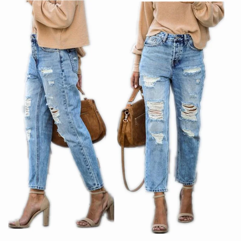 Wholesale Ripped baggy Jeans Mujer Blue Women Slim Trousers Casual Plus Size Pants Trousers For Ladies Straight Leg Jeans Women
Wholesale Ripped baggy Jeans Mujer Blue Women Slim Trousers Casual Plus Size Pants Trousers For Ladies Straight Leg Jeans Women