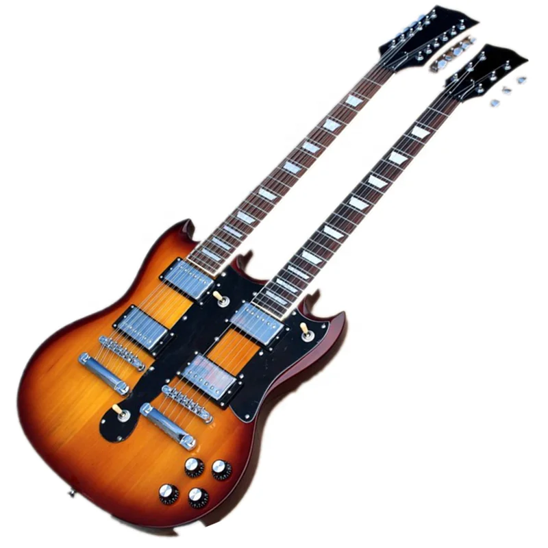 Huiyuan Factory guitar double neck 6+12 String Electric Guitar with Chrome Hardware
Huiyuan Factory guitar double neck 6+12 String Electric Guitar with Chrome Hardware