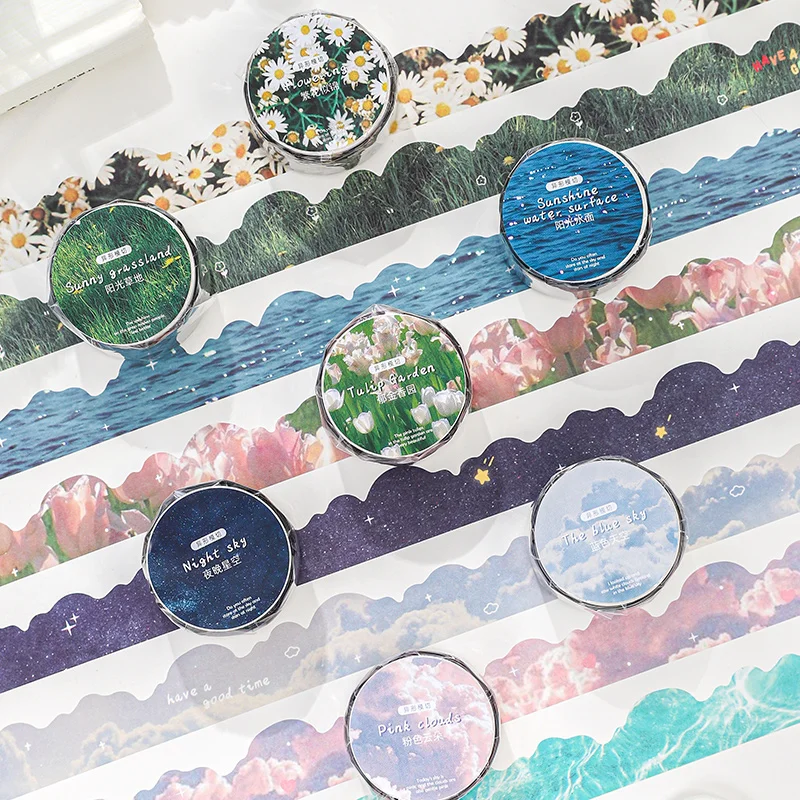 8 designs 1 pcs / set washi tape scenery plant cloud decoration tape masking for DIY Kraft scrapbook JIUMO
8 designs 1 pcs / set washi tape scenery plant cloud decoration tape masking for DIY Kraft scrapbook JIUMO