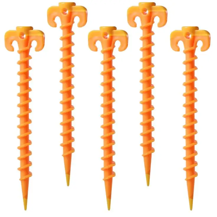 outdoor camping high quality durable canopy fixed plastic tent screw pegs nail stakes, Yellow
outdoor camping high quality durable canopy fixed plastic tent screw pegs nail stakes, Yellow