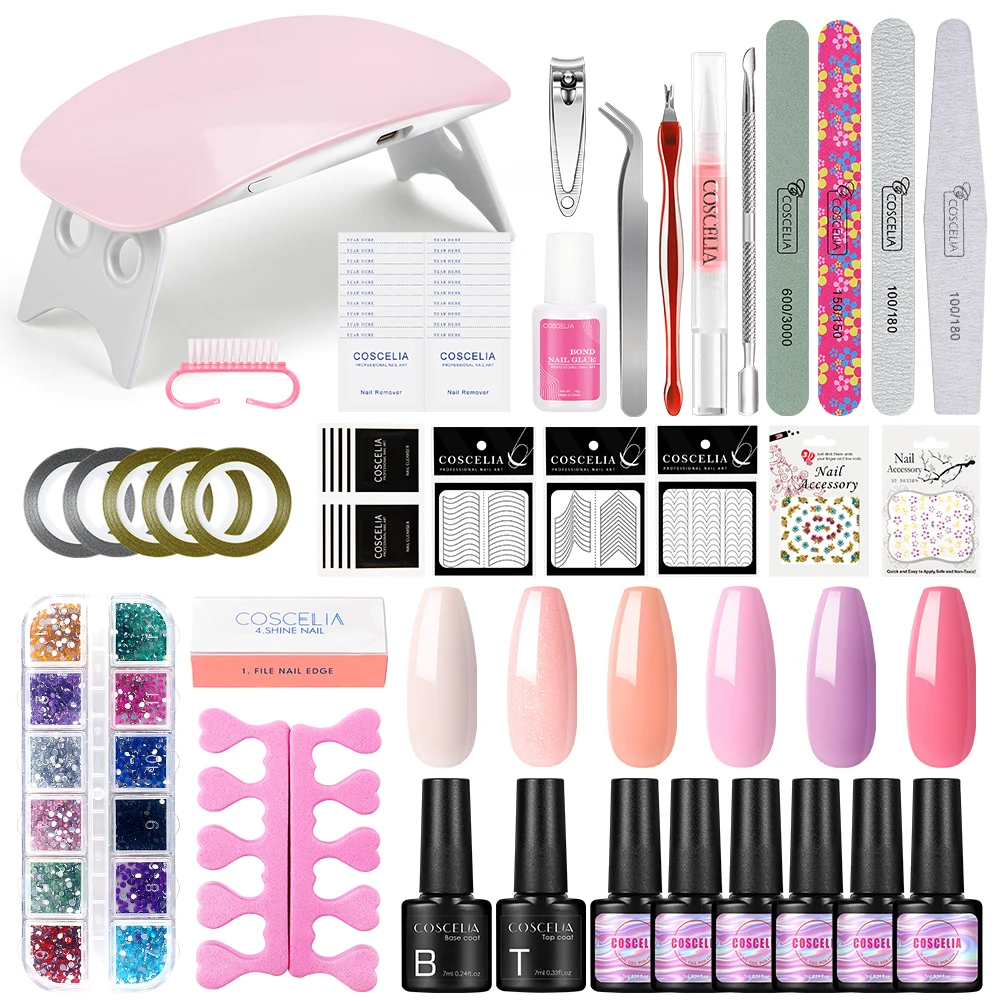 COSCELIA professional nail supplies nail polish uv gel kit with led lamp private label pure color gel polish for nail salon
COSCELIA professional nail supplies nail polish uv gel kit with led lamp private label pure color gel polish for nail salon