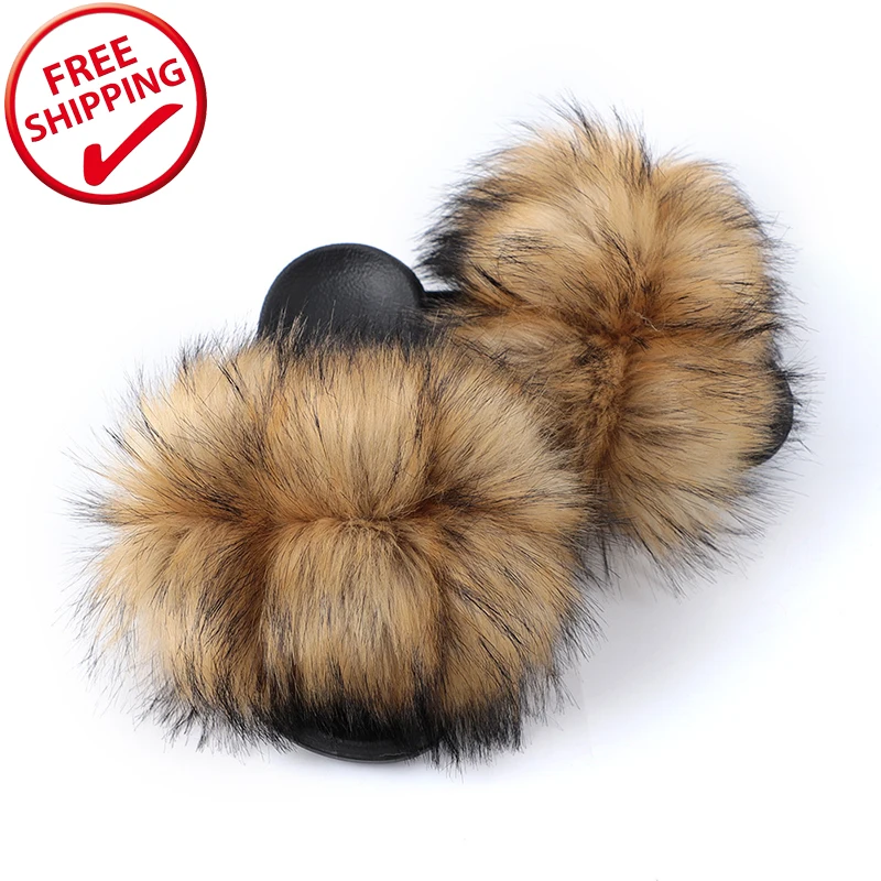Perfect Wholesale Fashionable Sandals Fur Slides Custom Logo Fox Fur Furry Slippers for women, Light brown, dark brown, white pink purple
Perfect Wholesale Fashionable Sandals Fur Slides Custom Logo Fox Fur Furry Slippers for women, Light brown, dark brown, white pink purple