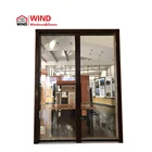 Wooden Window Small Size Handle Thin Frame Copper Wood Tilt Turn Opening Window