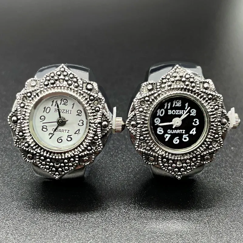 HOVANCI Wholesale Band Boy Rings Watch Vintage Flower Stainless Steel Round Elastic Finger Ring Watch For Woman
HOVANCI Wholesale Band Boy Rings Watch Vintage Flower Stainless Steel Round Elastic Finger Ring Watch For Woman