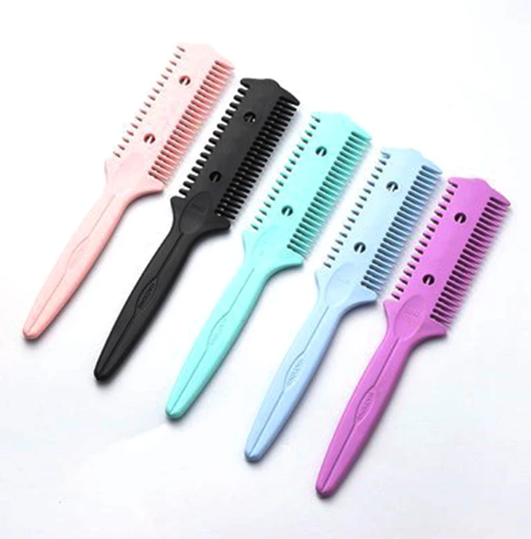 

Safe and Convenient Hair Comb Stainless Steel Blade Double-side Cheap Thinning Hair Cutting Razor Comb, Customised