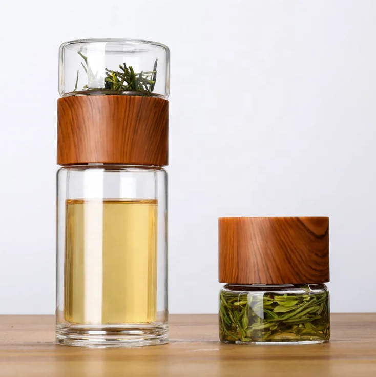 YIWU Best Selling Products 2021 Two Layers Leak Proof Tea Maker Glass Bottles with Wood Cap, Wood/leather black/leather brown
YIWU Best Selling Products 2021 Two Layers Leak Proof Tea Maker Glass Bottles with Wood Cap, Wood/leather black/leather brown