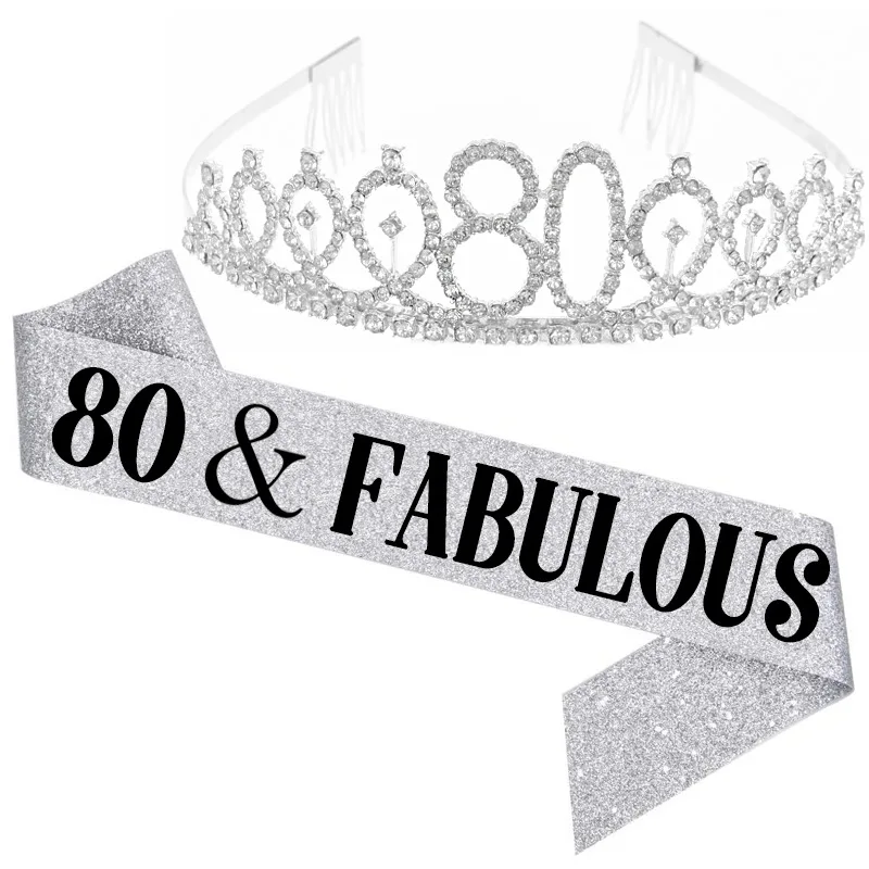30th 50th 60th birthday birthday gifts for woman tiara and sash