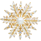 Chinese vintage court style snowflake brooch women's wedding dress badge accessories jewelry