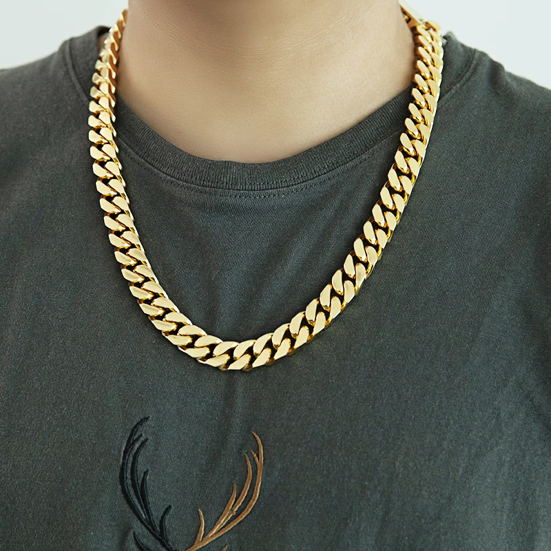 2021 fashion 18K gold Plated cuban link customized stainless steel chain jewelry necklace
2021 fashion 18K gold Plated cuban link customized stainless steel chain jewelry necklace
