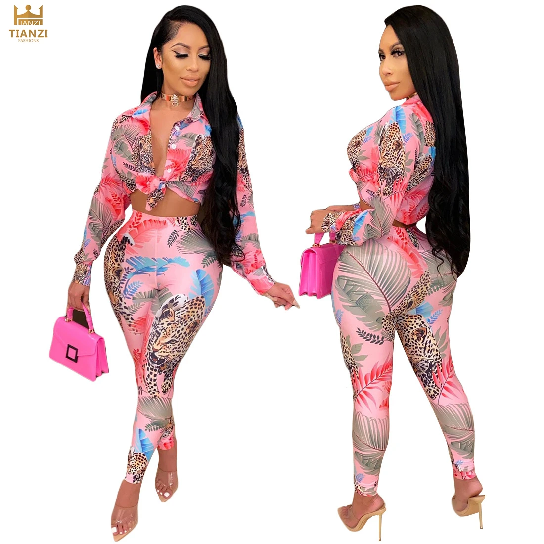 Y3343- women new fashion long sleeve crop top and pants chiffon printed 2 piece set
Y3343- women new fashion long sleeve crop top and pants chiffon printed 2 piece set