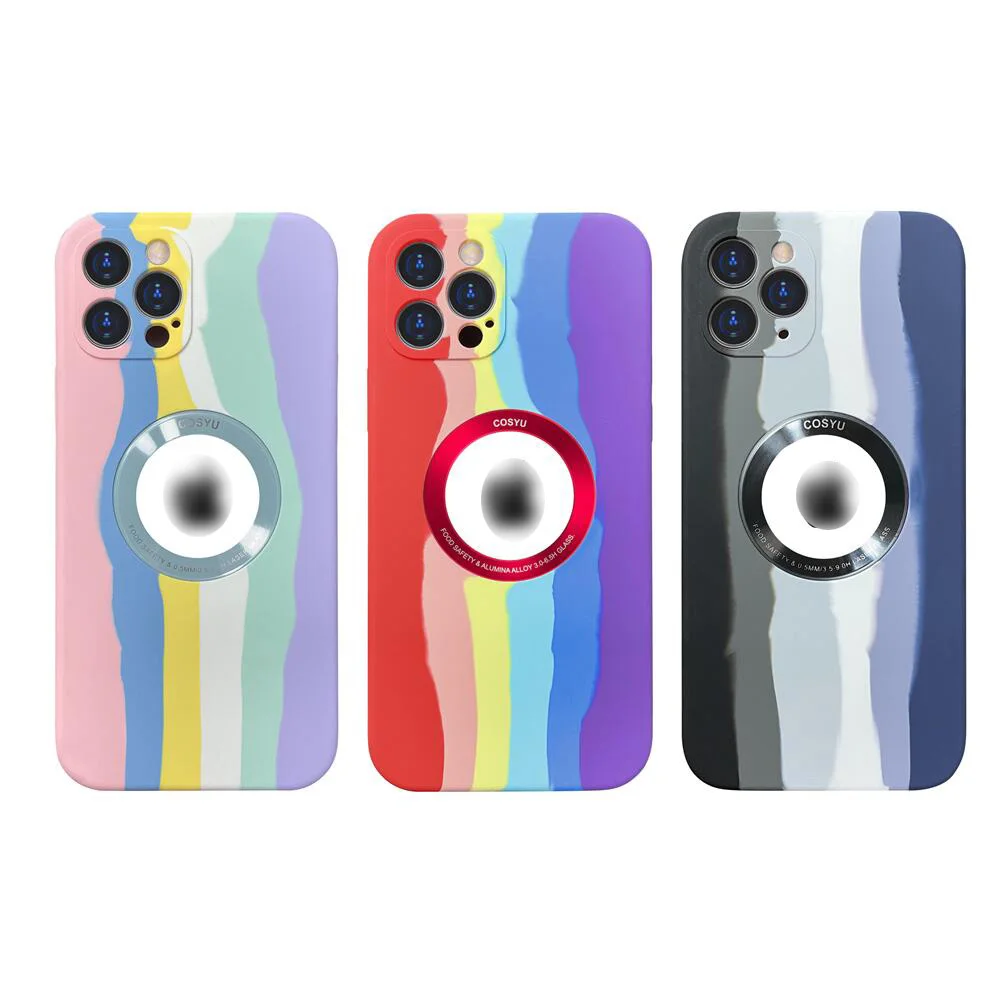 Colorful Silicone Phone Case for iPhone Rainbow Cellphone Cover Soft Mobile Case, White black or customized
Colorful Silicone Phone Case for iPhone Rainbow Cellphone Cover Soft Mobile Case, White black or customized