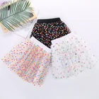 INS Girls Elastic Waist Summer Colorful Dot Tutu Skirt Kids Boutique Gauze Tulle Skirt