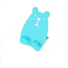 プロモーションギフトのカスタムロゴ漫画の動物のウサギクマキャンディーカラープラスチック携帯電話ブラケット