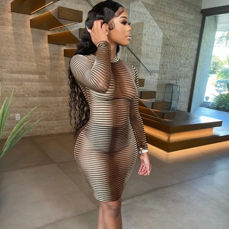 Midnight Party Sexy Dresses Women See Through Print Fall Long Sleeve Night Mini Dress Bodycon Streetwear C13883 
Midnight Party Sexy Dresses Women See Through Print Fall Long Sleeve Night Mini Dress Bodycon Streetwear C13883