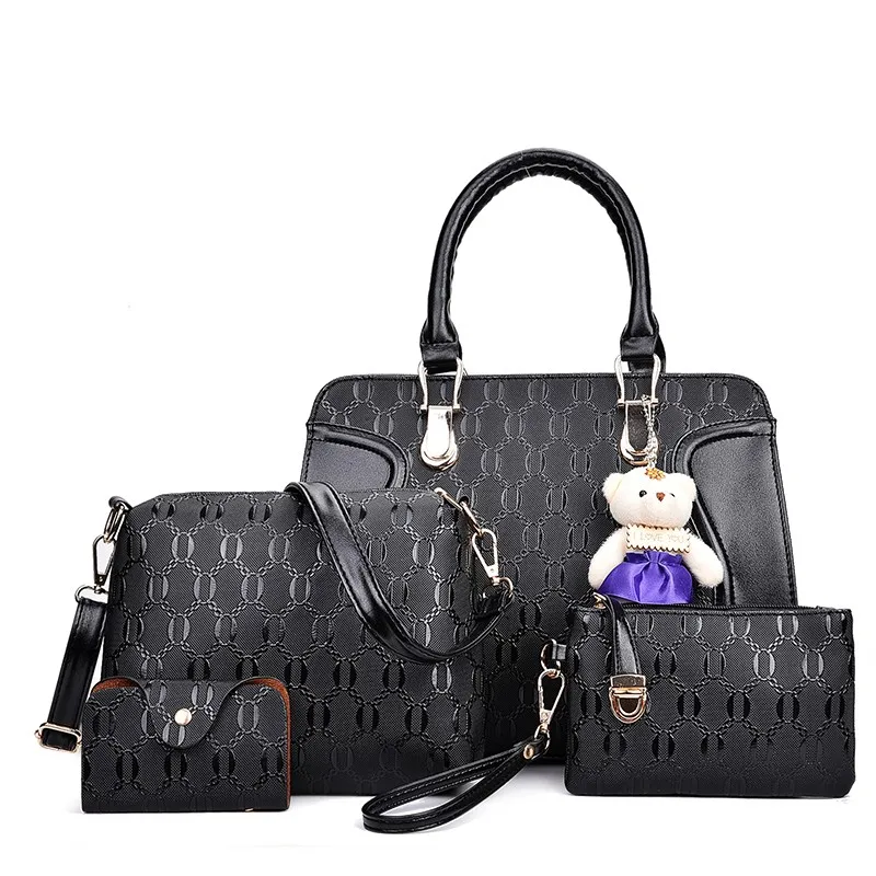 4 Pieces Set Brand Ladies Sling Handbag Large Capacity Women Luxury PU Leather Custom Shoulder Hand Bags, Customizable
4 Pieces Set Brand Ladies Sling Handbag Large Capacity Women Luxury PU Leather Custom Shoulder Hand Bags, Customizable