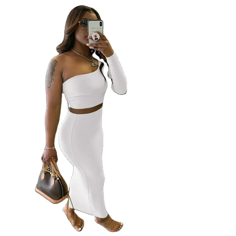 Summer women sexy elegant tube cutout bodycon New fashion women's long-sleeved navel two-piece trendy tight suit skirt, 4 colors
Summer women sexy elegant tube cutout bodycon New fashion women's long-sleeved navel two-piece trendy tight suit skirt, 4 colors