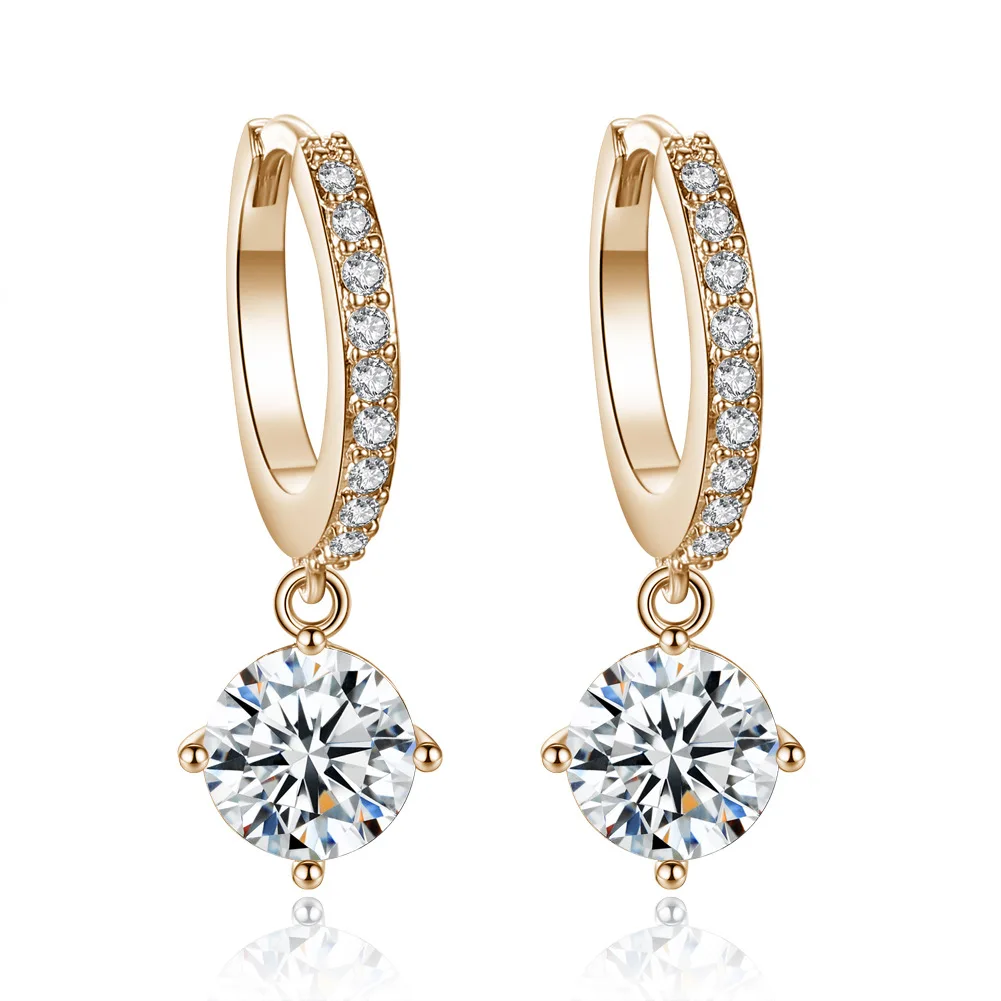 Wholesale Jewelry Full CZ Cubic Zircon Hoop Drop Earrings Clip Open Micro Diamond Huggie Dangle Earring for Women Gift
Wholesale Jewelry Full CZ Cubic Zircon Hoop Drop Earrings Clip Open Micro Diamond Huggie Dangle Earring for Women Gift