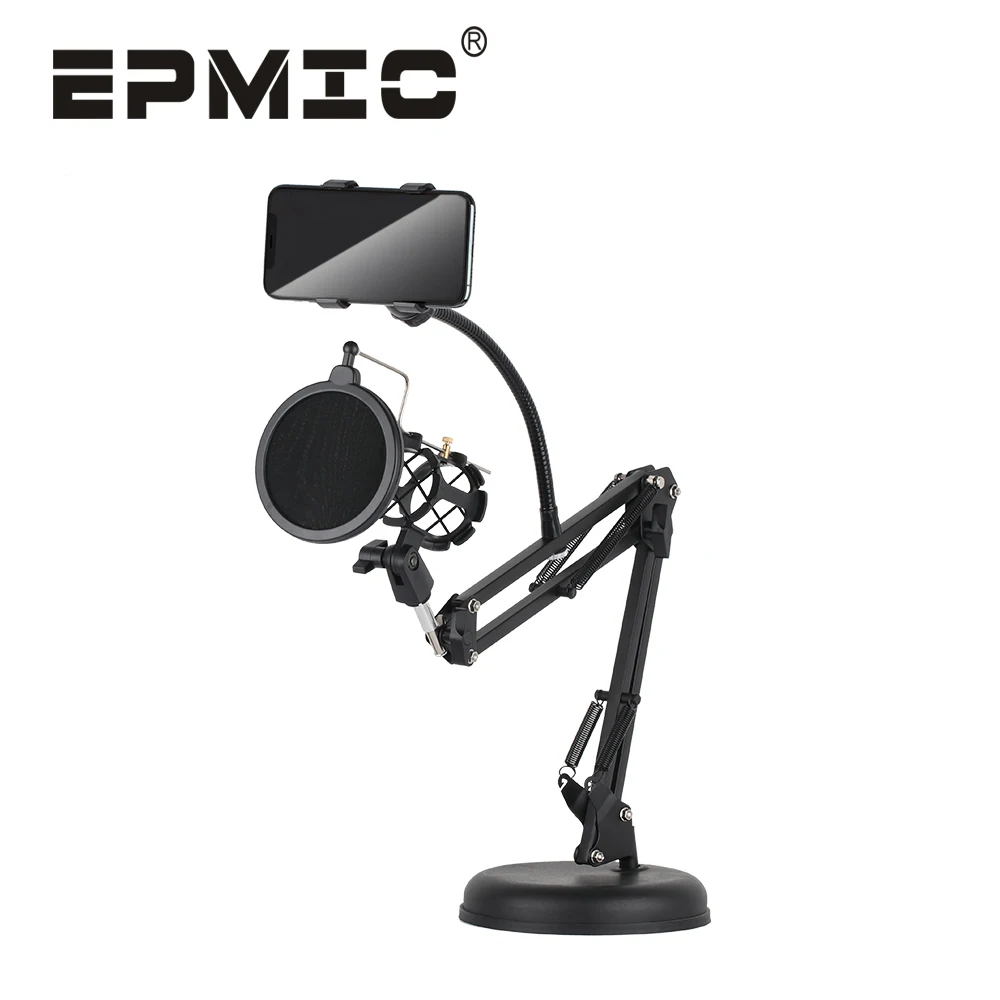 Desktop tablet holder for microphone stand professional cell phone foldable phone tablet isolation shield with holder, Black
Desktop tablet holder for microphone stand professional cell phone foldable phone tablet isolation shield with holder, Black