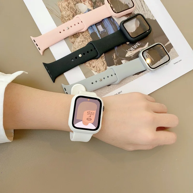 66 colors Designer Sport Rubber Watch Strap Custom Laser Engraved Silicone Watch Band For iWatch Apple watch Series 6 44mm, 55+
66 colors Designer Sport Rubber Watch Strap Custom Laser Engraved Silicone Watch Band For iWatch Apple watch Series 6 44mm, 55+