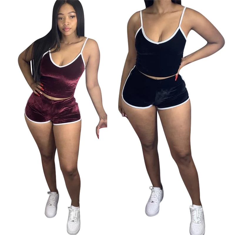 Velvet 2 Piece Short Set Sling Wrap Chest Sexy Outfits Crop Top+shorts Two Piece Short Set Yoga Set, As picture
Velvet 2 Piece Short Set Sling Wrap Chest Sexy Outfits Crop Top+shorts Two Piece Short Set Yoga Set, As picture