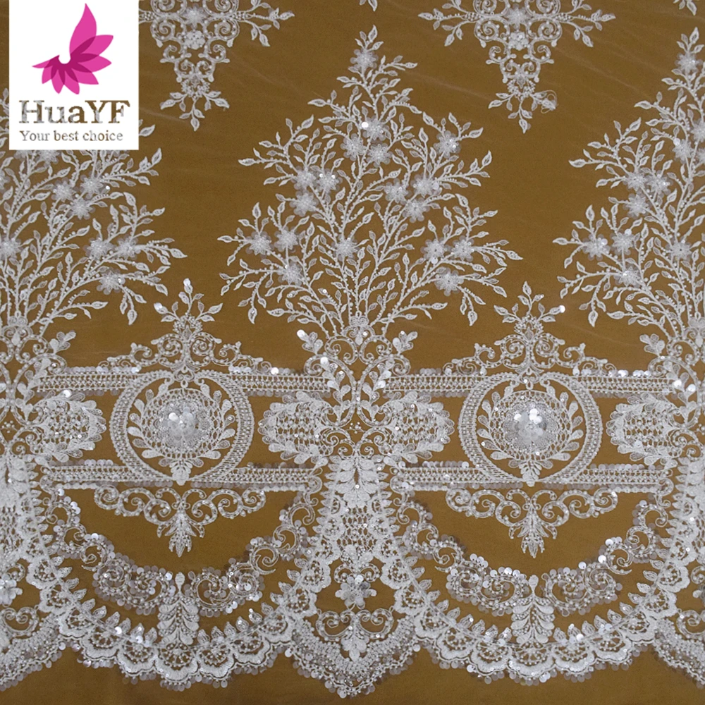 HY2251 Super gorgeous 3d heavy white beaded pearl lace with sequins for wedding bridal dress fabric 5 yards
HY2251 Super gorgeous 3d heavy white beaded pearl lace with sequins for wedding bridal dress fabric 5 yards