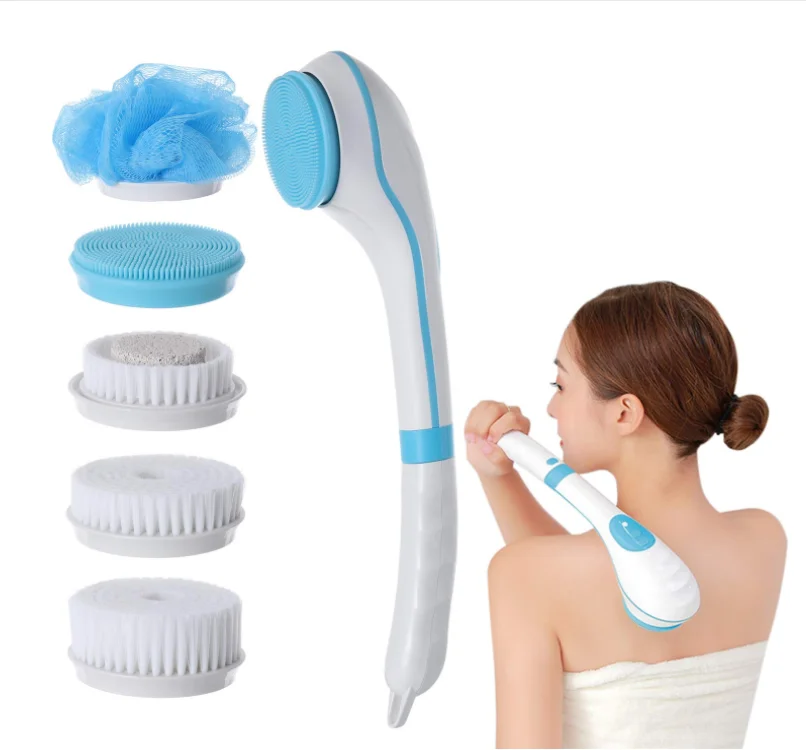 5 in 1 Electirc Shower Brush Multifunction Cleaning Facial Back Bath Brushes Waterproof Silicon Massage Skin Bath Brush
5 in 1 Electirc Shower Brush Multifunction Cleaning Facial Back Bath Brushes Waterproof Silicon Massage Skin Bath Brush