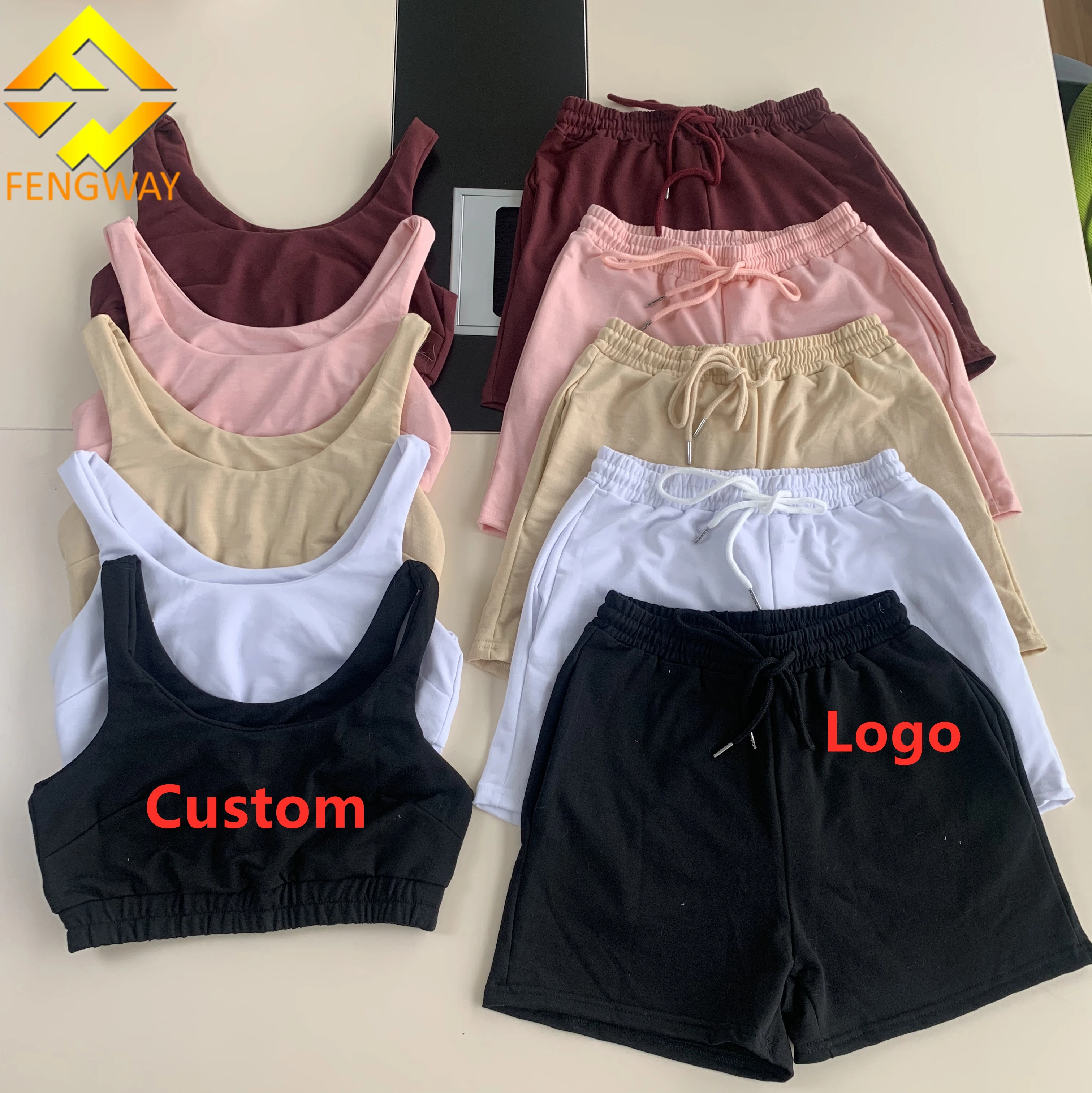 Custom logo 2022 new summer vest top and Short Sets Women Sweat Suits 2 Two Piece Pants Set
Custom logo 2022 new summer vest top and Short Sets Women Sweat Suits 2 Two Piece Pants Set
