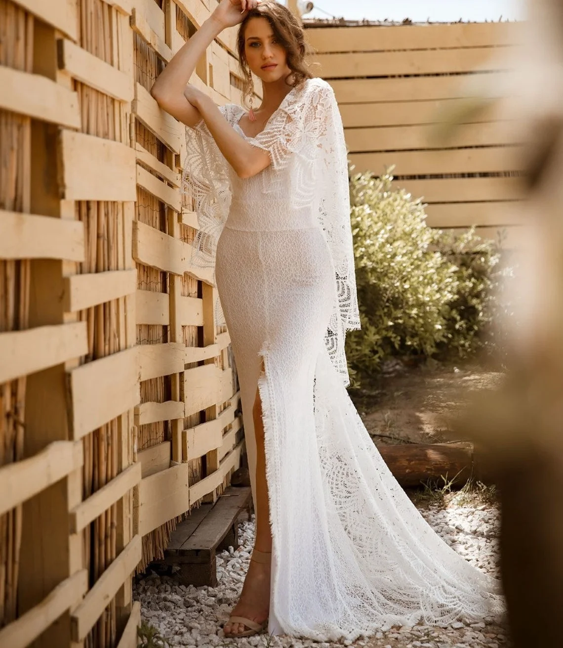 11444#Sexy Open Back Flare Sleeve Bohemian Lace Slit Boho Beach Sexy V Neck Wedding Dresses Bridal Gowns Wedding Dress
11444#Sexy Open Back Flare Sleeve Bohemian Lace Slit Boho Beach Sexy V Neck Wedding Dresses Bridal Gowns Wedding Dress