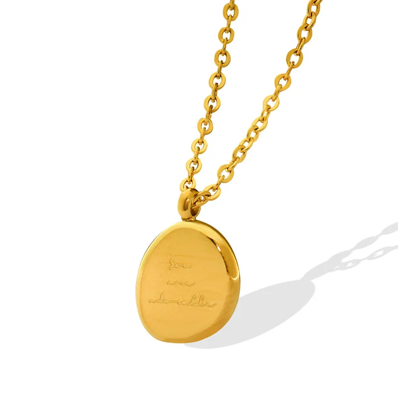 Waterproof 18K Gold Plated Stainless Steel Necklace Letter Irregular Geometry Pendant Necklacefor Women
Waterproof 18K Gold Plated Stainless Steel Necklace Letter Irregular Geometry Pendant Necklacefor Women